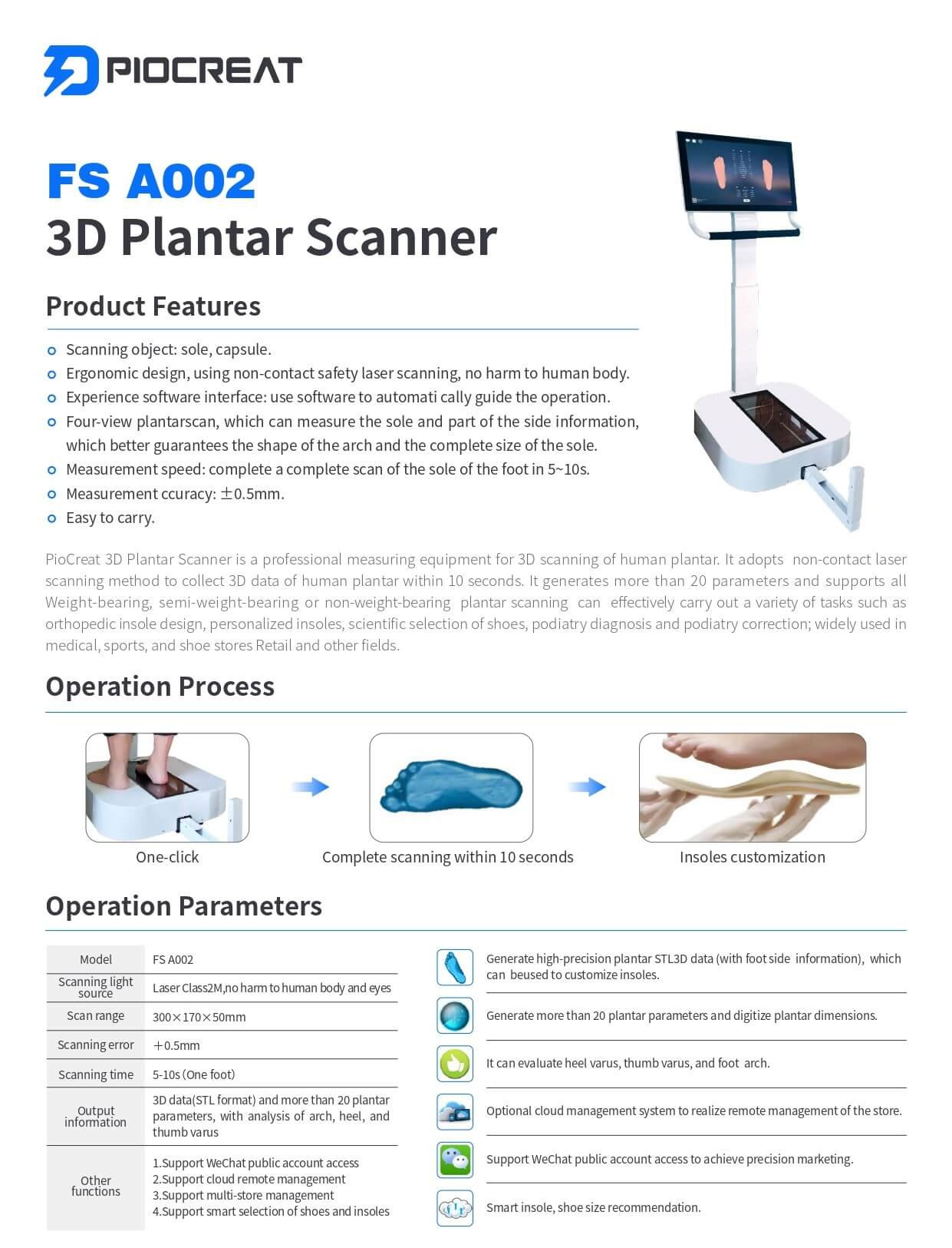 FS A002 Foot Scanner - LESMOR 3D Printers
